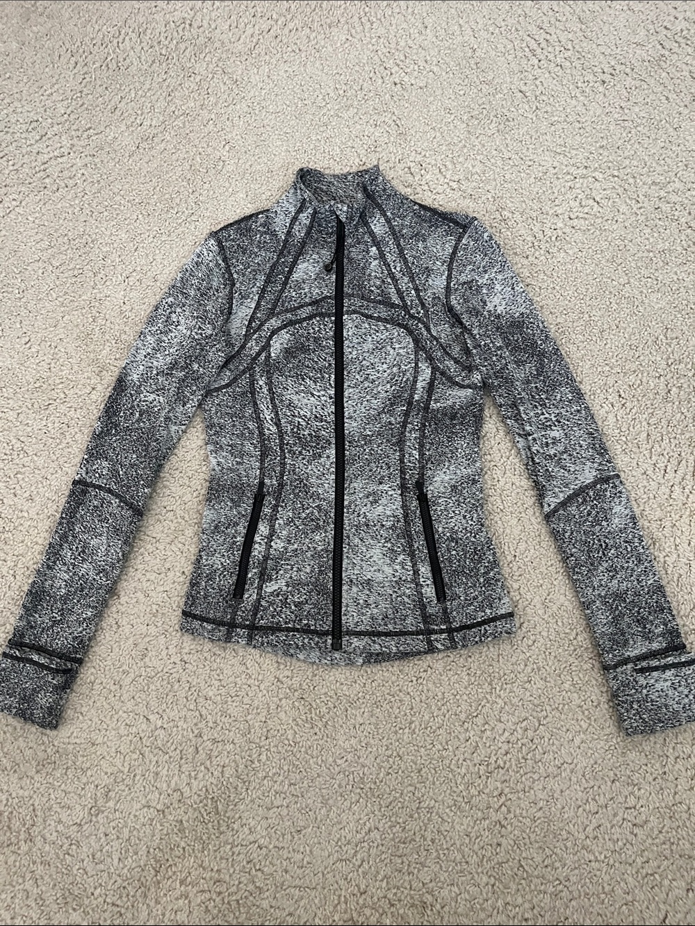lululemon athletica Heather Gray Full-Zip Athletic Jacket